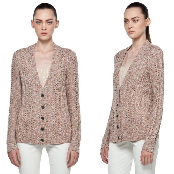 Rag & Bone Cardigan Sweater Women Size Medium Beige Button Up Chunky Loose Knit - Picture 2 of 16